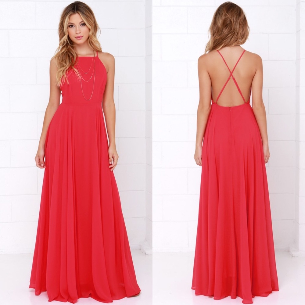 Lulu’s Mythical Kind of Love Red Maxi Dress